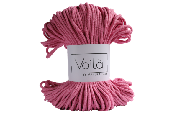 rózsa rózsaszín 5mm zsinórfonal voilá violá voila manukahome