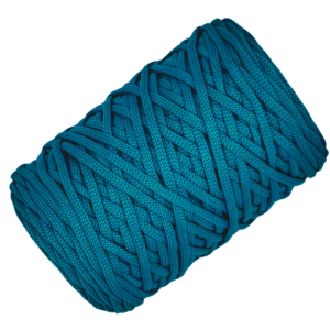 Élénk petrol 5 mm-es poliészter zsinórfonal V63