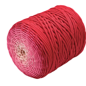 Málna sorbet 5 mm-es poliészter zsinórfonal ombre OM01