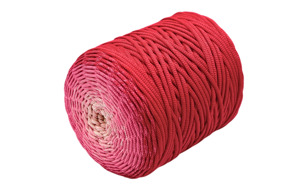 Málna sorbet 5 mm-es poliészter zsinórfonal ombre OM01