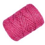 Rózsakvarc 5 mm-es poliészter zsinórfonal ME03