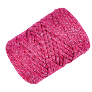 Rózsakvarc 5 mm-es poliészter zsinórfonal ME03