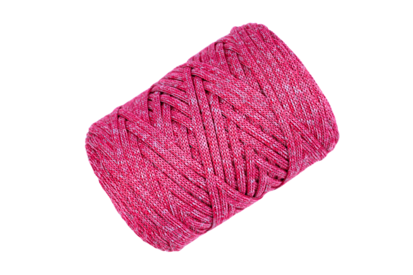 Rózsakvarc 5 mm-es poliészter zsinórfonal ME03