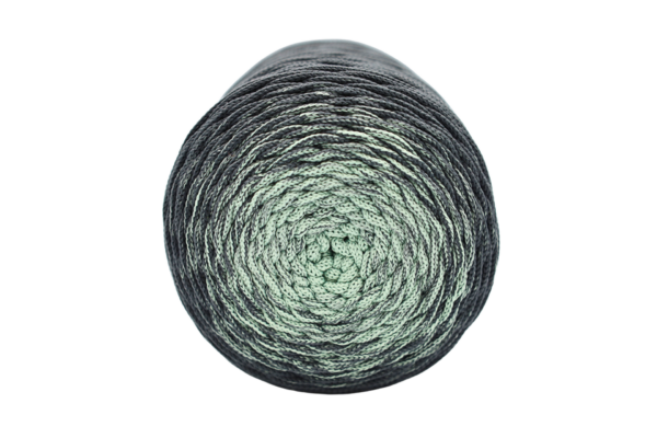 Ombre poliészter zsinórfonal menta-grafit