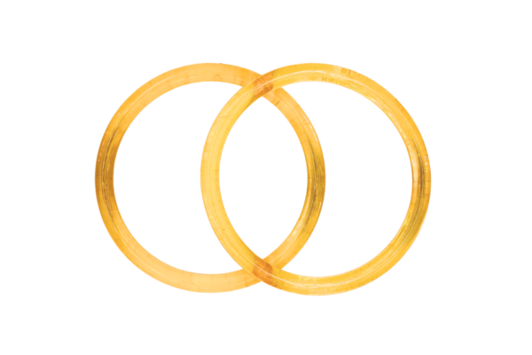 Sárga karika táskafül pár