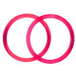 Málnapiros karika táskafül párban