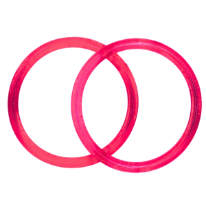 Málnapiros karika táskafül párban