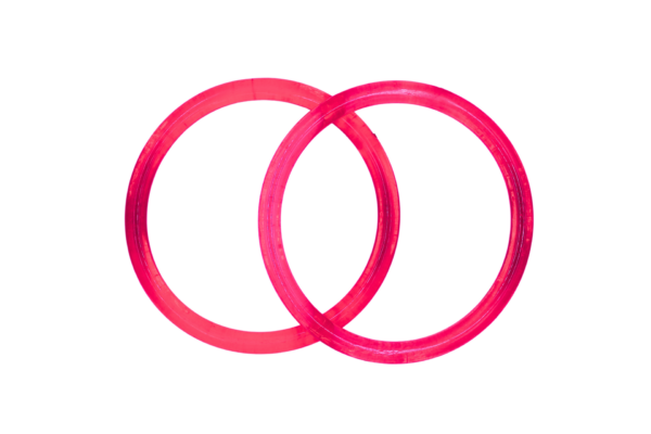 Málnapiros karika táskafül párban