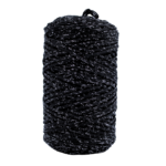 Csillogó fekete 3mm-es poliészter zsinórfonal GS171