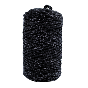 csillogó fekete poliészter zsinórfonal