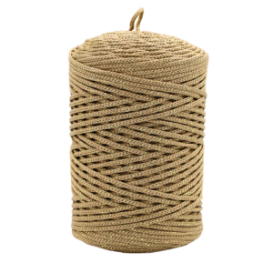 csillogó aranybézs poliészter zsinórfonal