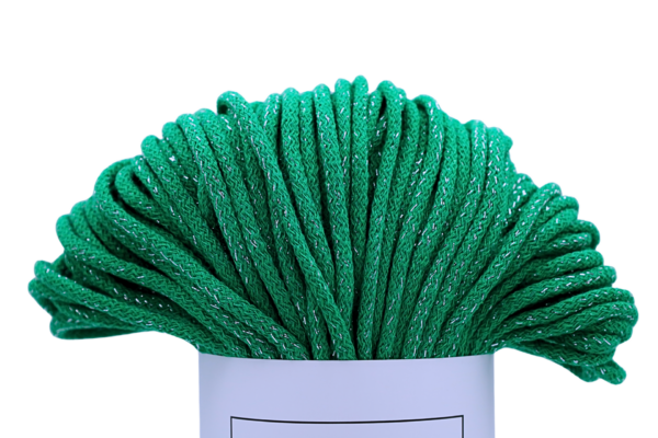 csillogó zöld 3mm-es zsinórfonal