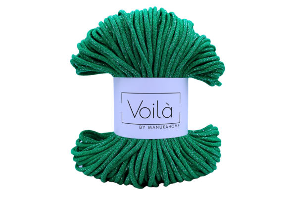 csillogó zöld 3mm-es zsinórfonal