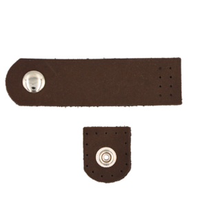 Nubuk sötétbarna táskazár