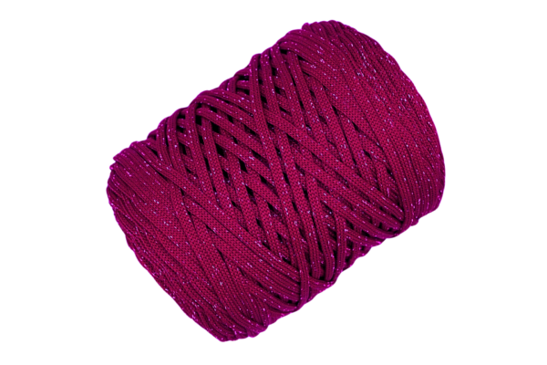 Csillogó bordó poliészter zsinórfonal Csillogó bordó poliészter zsinórfonal