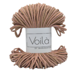 Bézs-korall mix 3 mm-es zsinórfonal M11