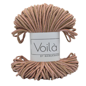 Bézs-korall mix 3 mm-es zsinórfonal M11