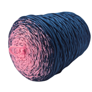Ombre poliészter zsinórfonal rózsa-kék