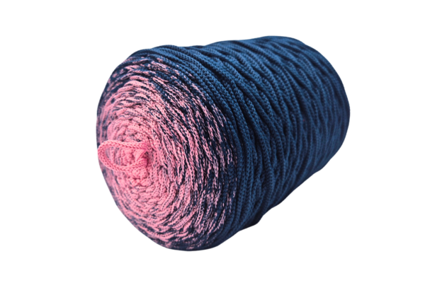 Ombre poliészter zsinórfonal rózsa-kék
