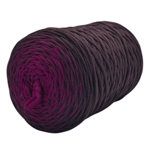 MILA 5mm-es ombre zsinórfonal burgundy-barna POM112