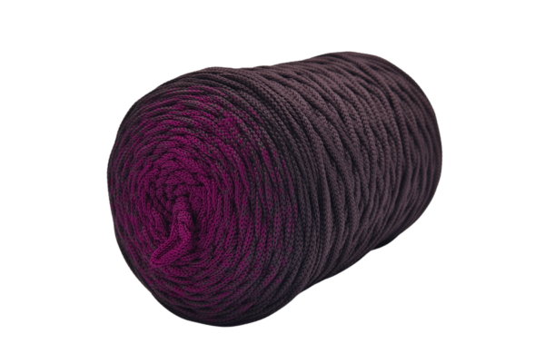 MILA 5mm-es ombre zsinórfonal burgundy-barna POM112