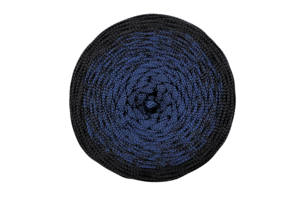 MILA 5mm-es ombre zsinórfonal kék-fekete POM106