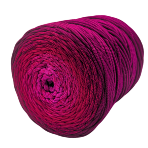 Burgundy dark 5 mm-es poliészter zsinórfonal ombre PIMOtki OM013